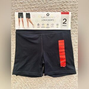 NWT Girls Tuff Athletics Black Shorts Size Medium 10/12 2-pack